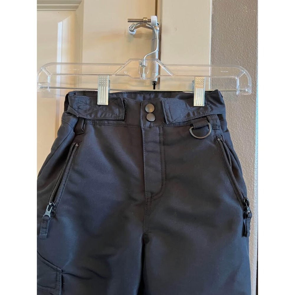 Unisex Kids Warm Insulated Roebuck & Co. Black Snow Pants-Size Medium (5/6) - Picture 3 of 4